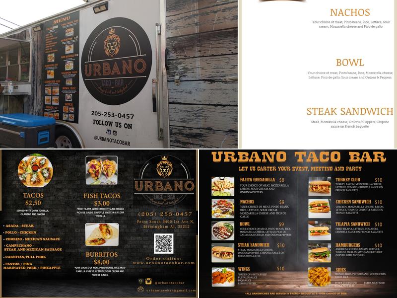 Urbano Taco -Bar Menu