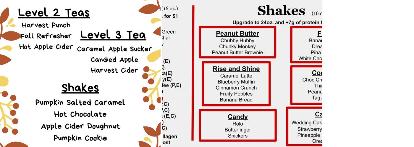On Point Nutrition - Herbalife Menu