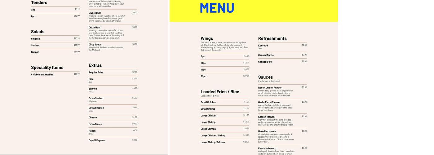 Crazy Legs-FLINT TWP Menu