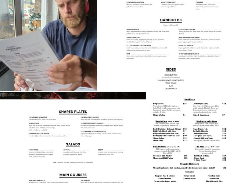 Frontier by Alamo Menu