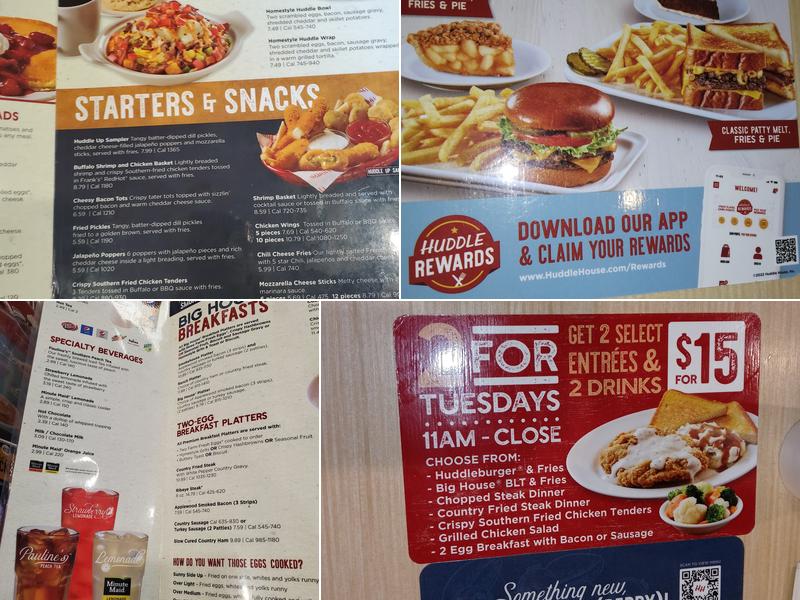 Huddle House Menu