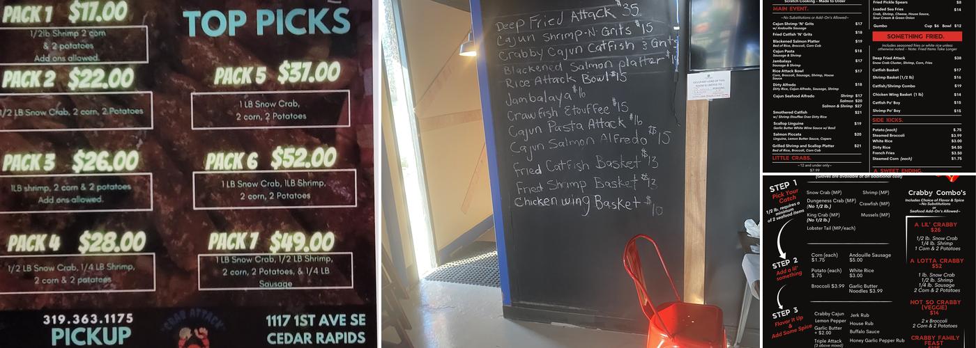 Crab Attack Seafood Kitchen & Bar Menu