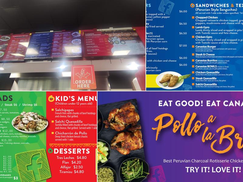 Canasta's Chicken Menu