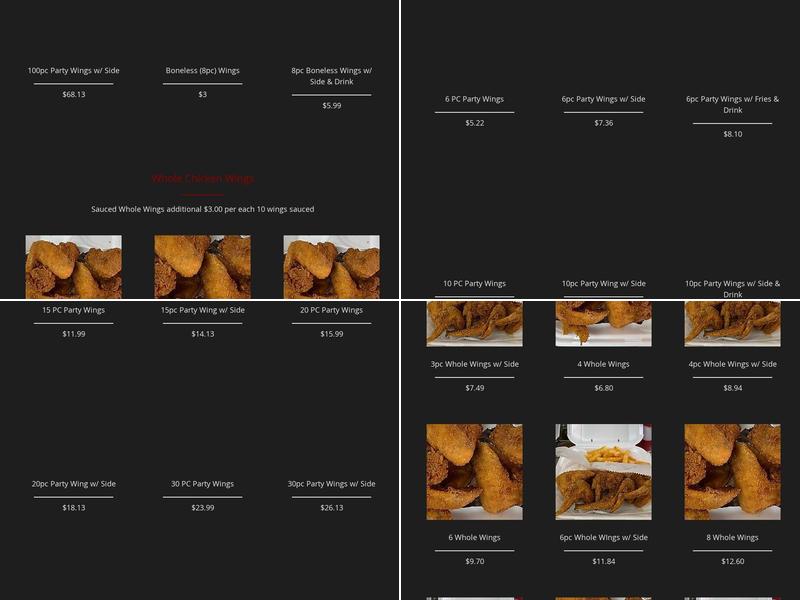 That Way Wings LLC Menu