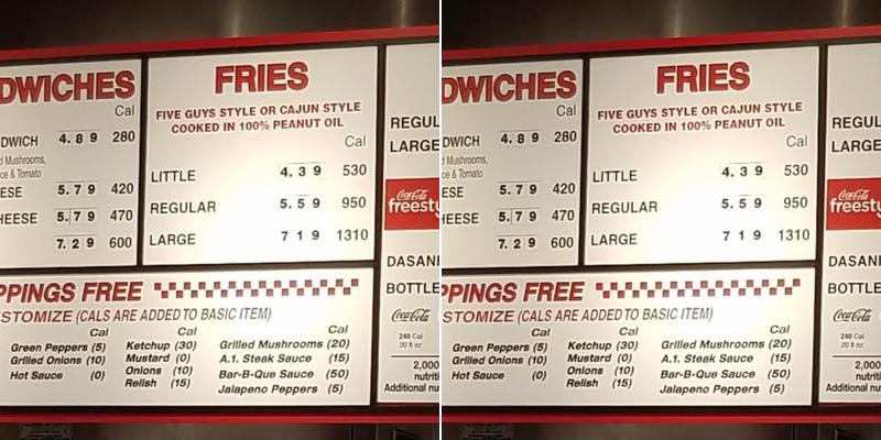 Five Guys Menu