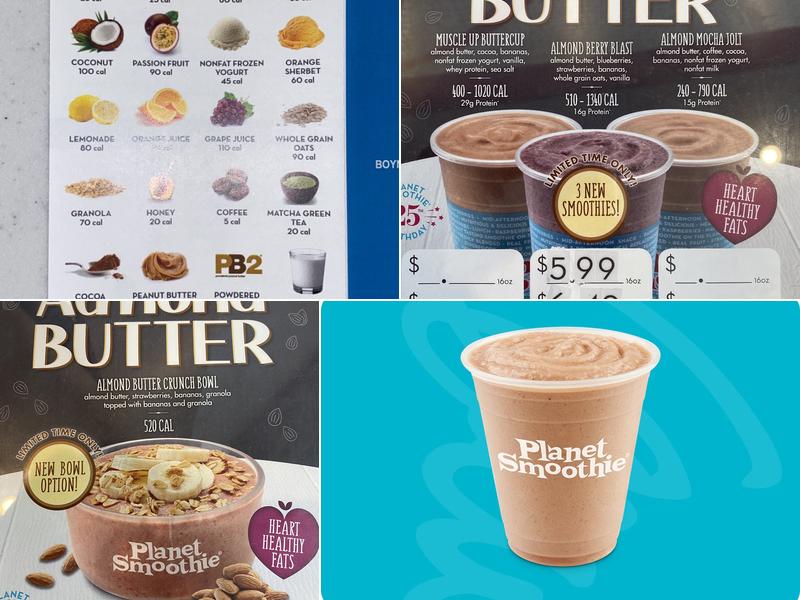 Planet Smoothie Menu