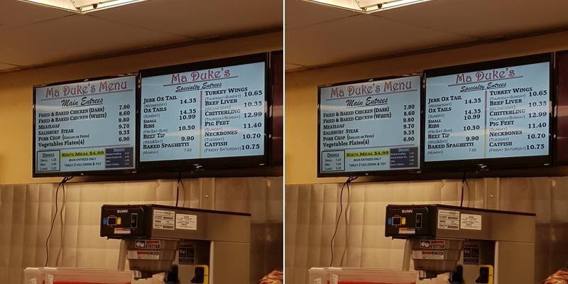 Ma Dukes Southern Cookin Menu