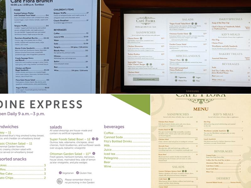 Café Flora Menu