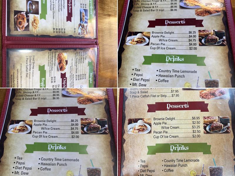 The Last Frontier Menu