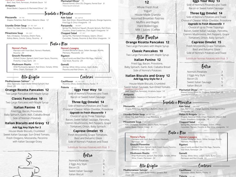Mercato Mio Menu