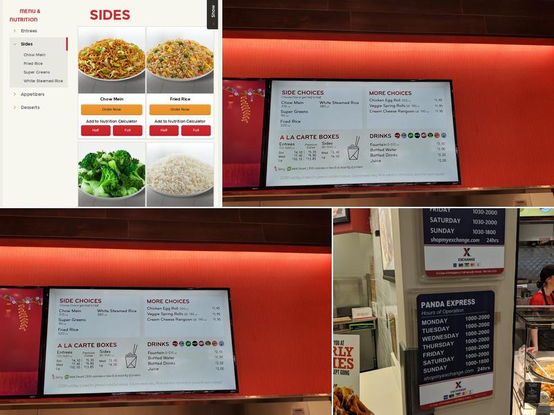 Panda Express Menu