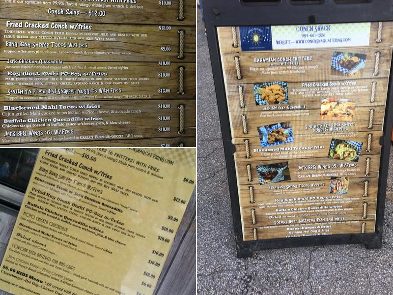 Key west conch shack Menu