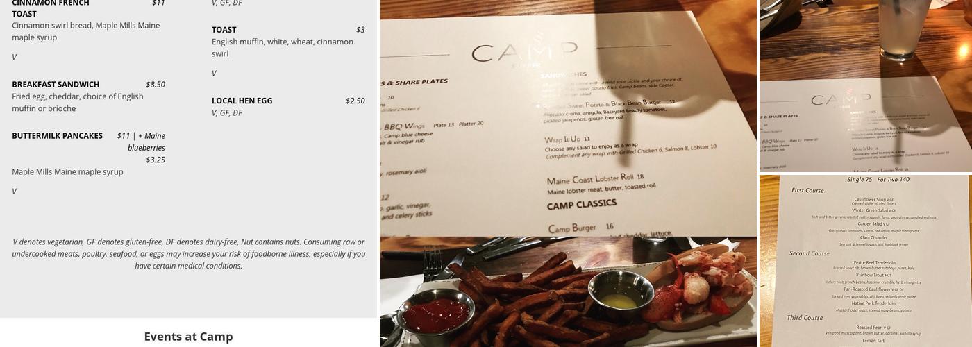 CAMP Menu