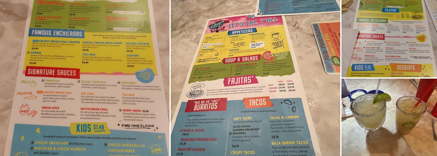 Chuy's Menu