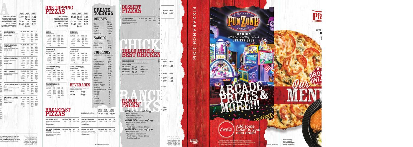 Pizza Ranch Menu