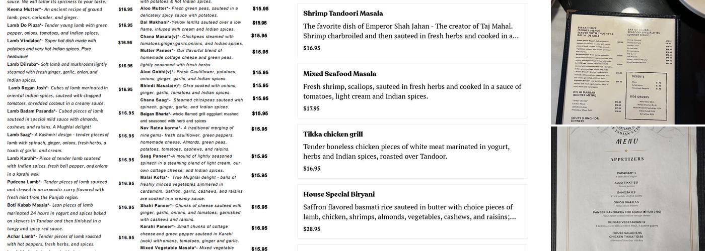Hi Bombay Menu