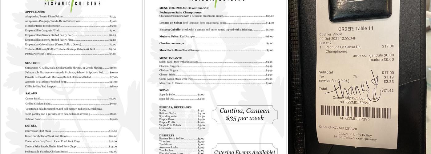 Restaurant Sofrito-PR Menu