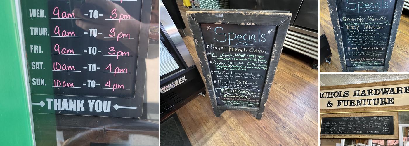 Hardware Cafe Menu