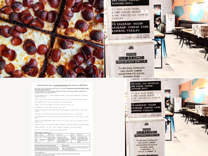 Pizza Wizard Menu