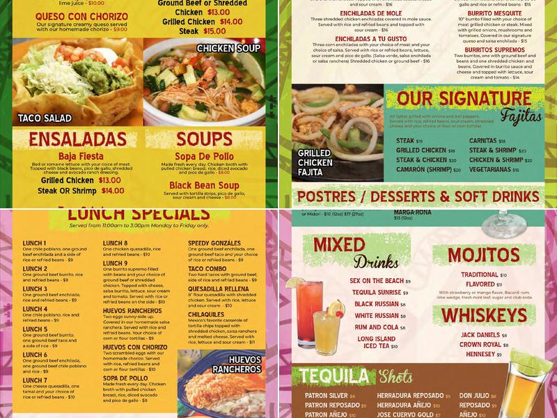 Mesquite Mexican Grill Menu