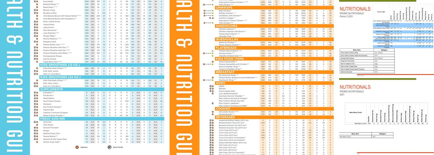 Tropical Smoothie Cafe Menu