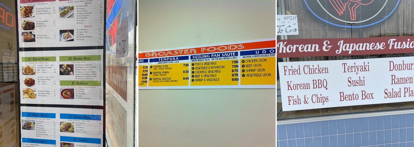 Broaster Chicken Menu