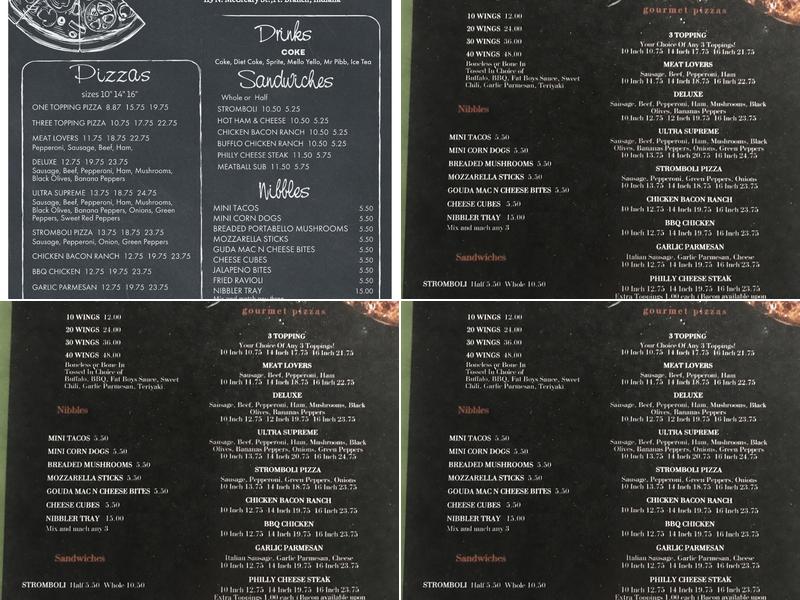 Harper's Pub & Pizza Menu
