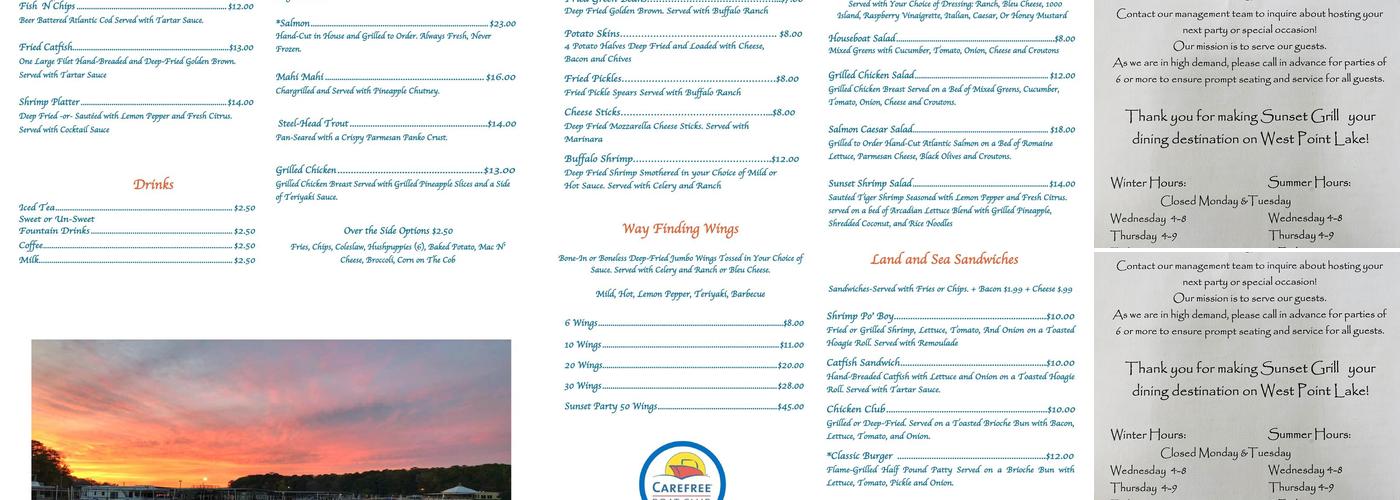 The Hooch Hideaway Menu