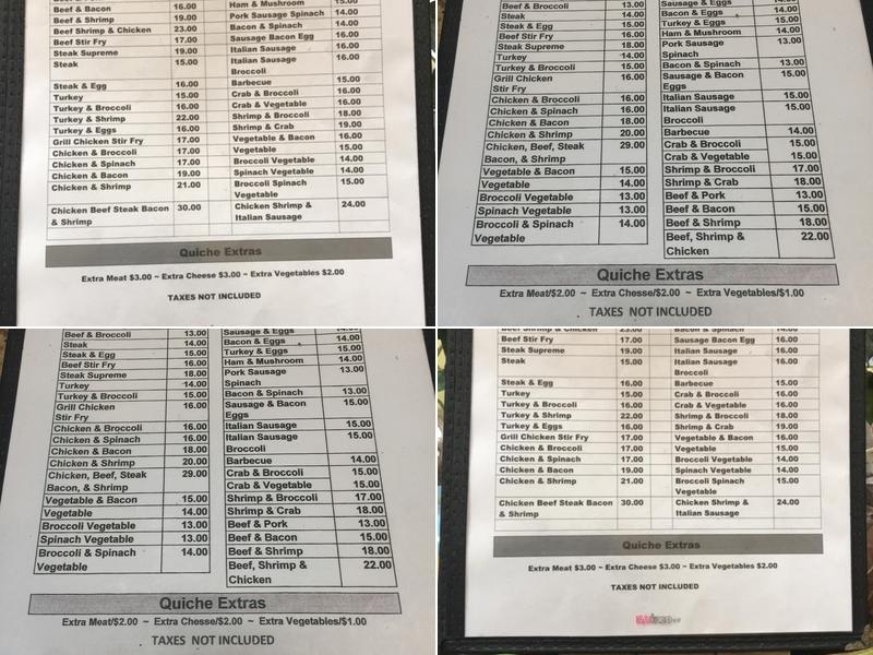 C-Lou Patton's House Menu