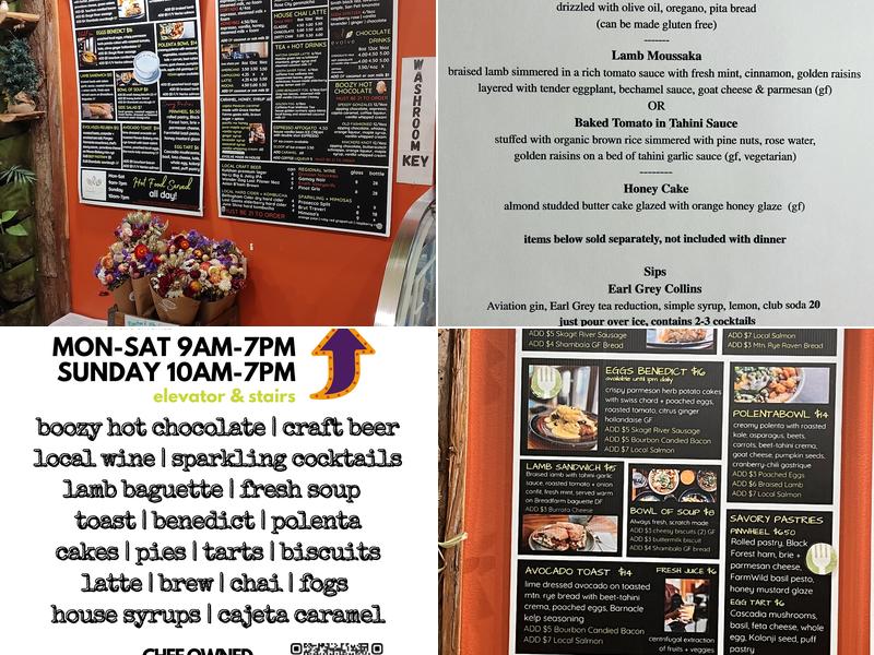 Evolve Chocolate + Cafe Menu