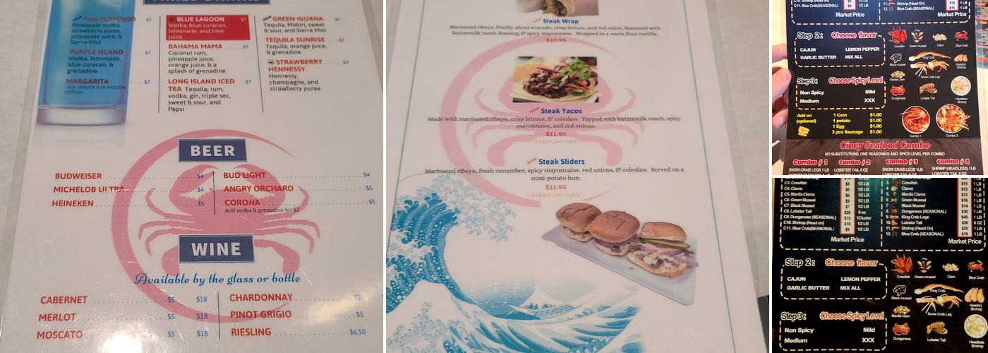 Cincy Seafood (Colerain, OH) Menu