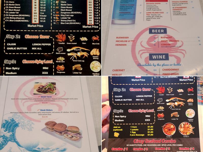 Cincy Seafood (Colerain, OH) Menu