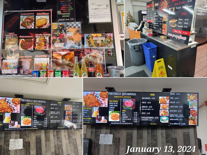 Porterville Quesabirrias Menu