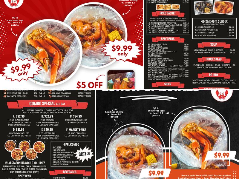 Juicy Seafood & Bar - Southaven Menu