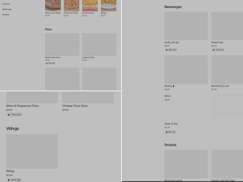 Hunt Brothers Pizza Menu