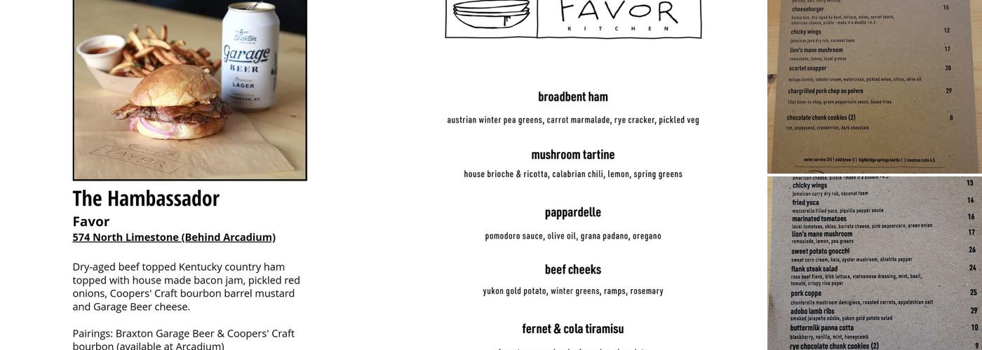 favor Menu