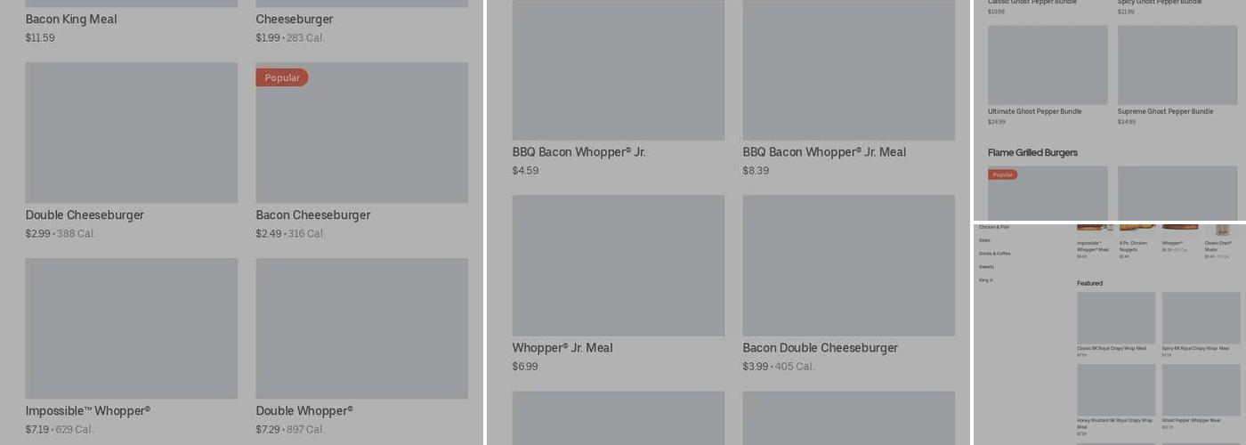 Burger King Menu