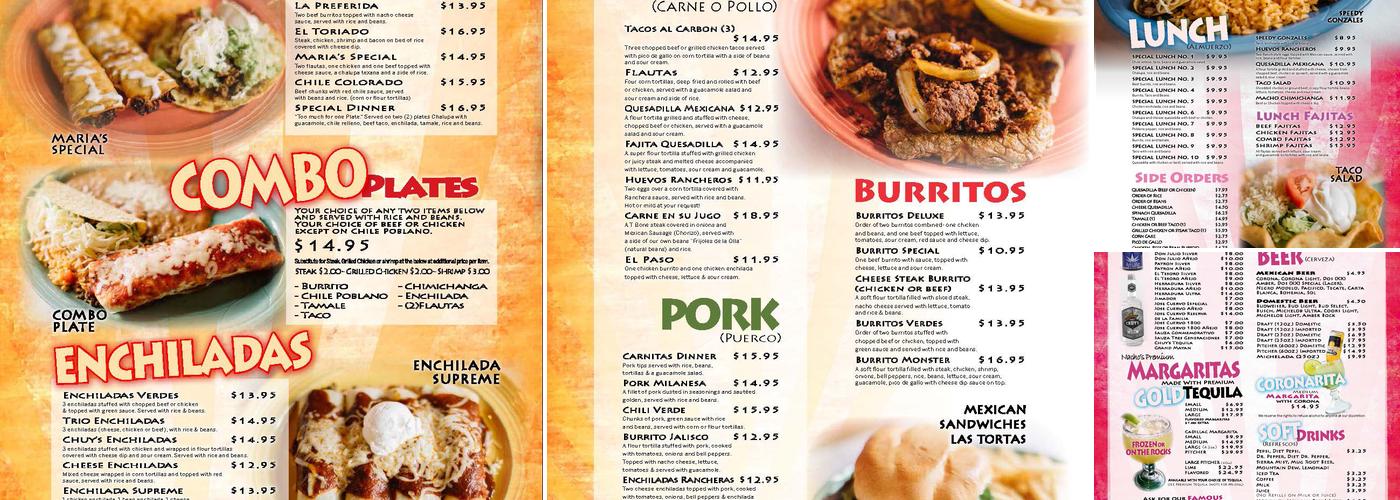 NACHO'S FRESH MEX Menu