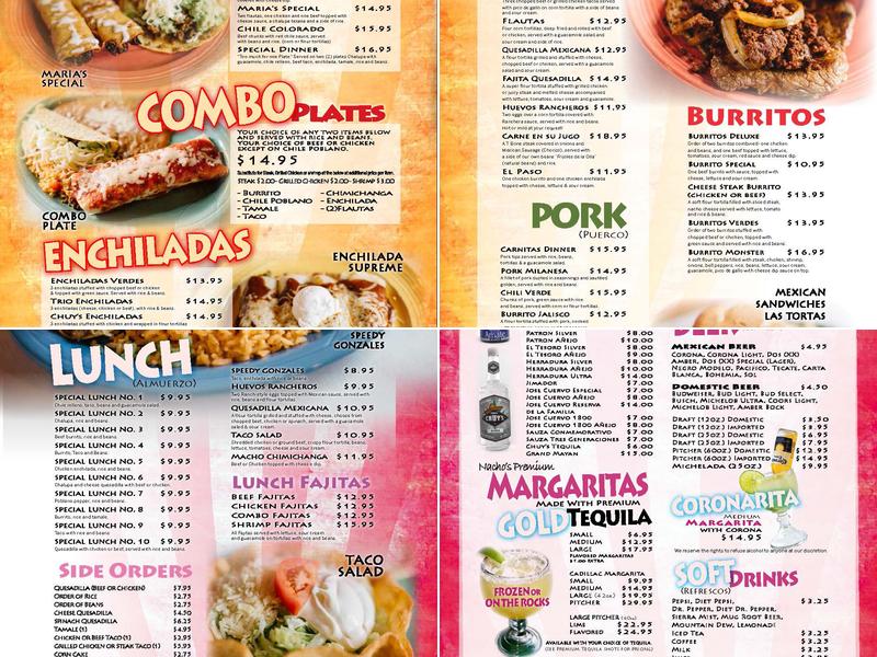 NACHO'S FRESH MEX Menu