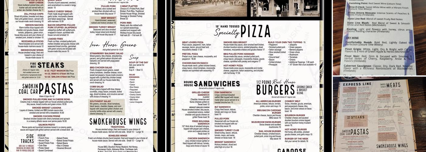 Iron Horse Brews Menu