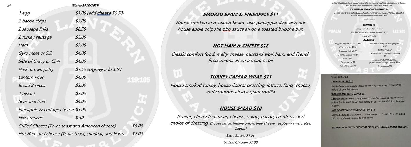 The Lantern BLE Menu