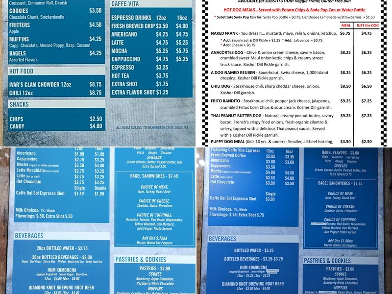 Dockside Menu