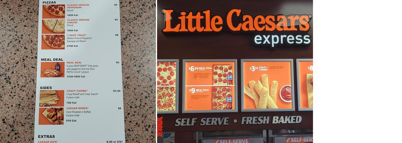 Little Caesars Pizza Menu