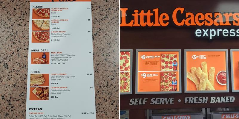 Little Caesars Pizza Menu