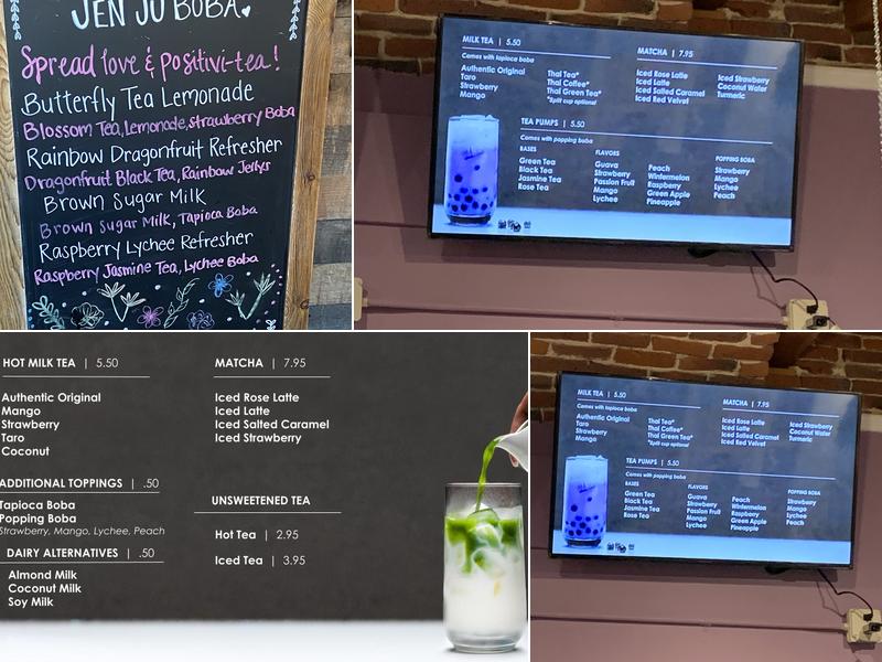 Jen Ju Boba Tea Menu