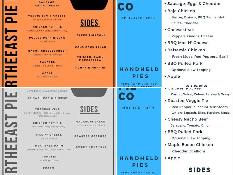 Northeast Pie Company Menu