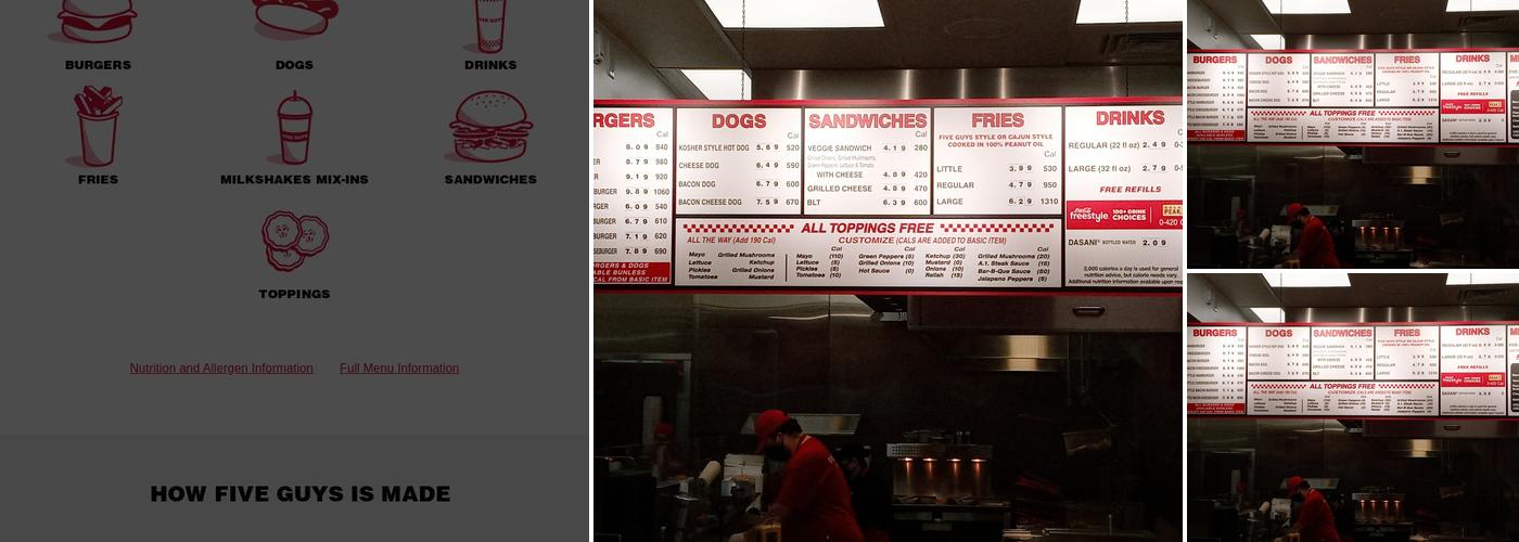 Five Guys Menu