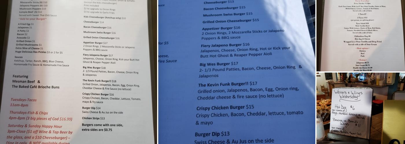 The Rex Bar & Grill Menu