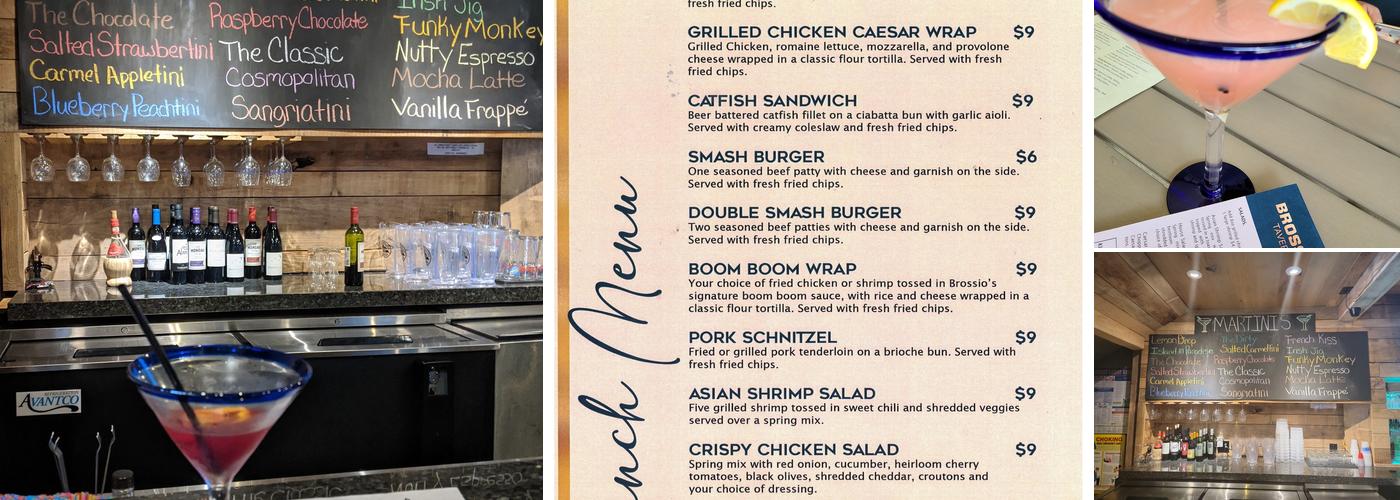 Brossio Tavern Menu