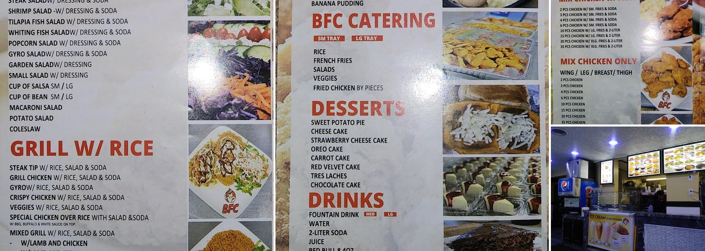 BFC: Boston Fried Chicken And Burritos Menu